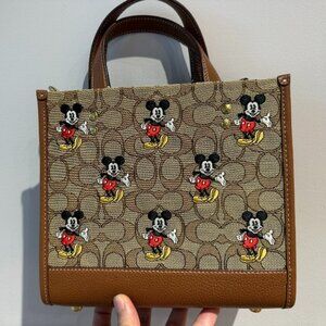 Disney X Coach Dempsey Carryall In Signature Jacquard With Mickey Mouse Print